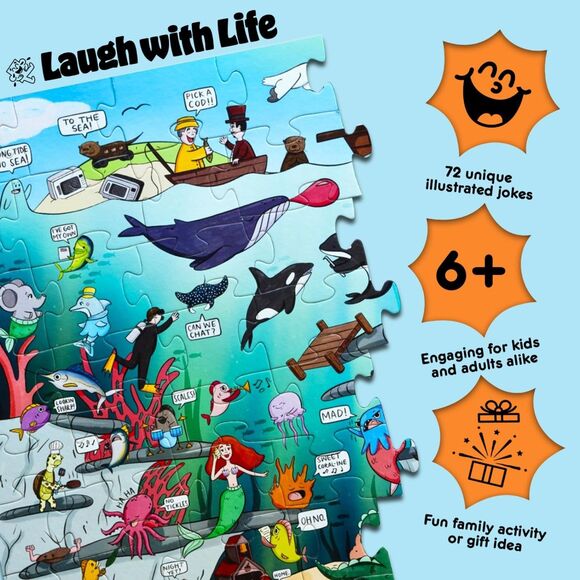 Laugh with Life Under The Sea Joke Puzzle – Jumbo Ocean Floor Puzzle for Kids - Picture 2 of 5